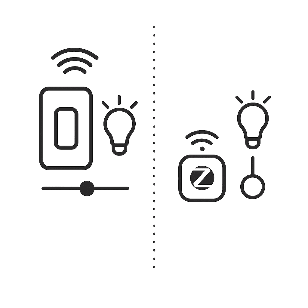 Comparison of smart lighting options in a Saudi smart home – Zigbee modules vs Wi-Fi switches used with HOMETECH solutions