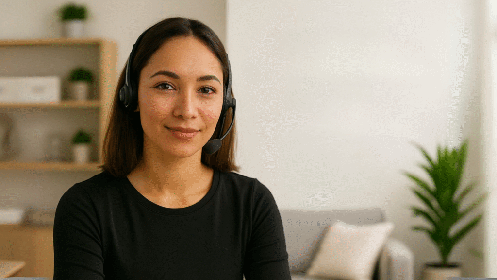HOMETECH customer service agent offering smart home support
