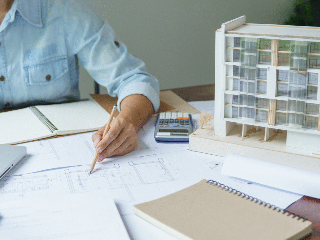 Smart home installer reviewing product sourcing requirements on site